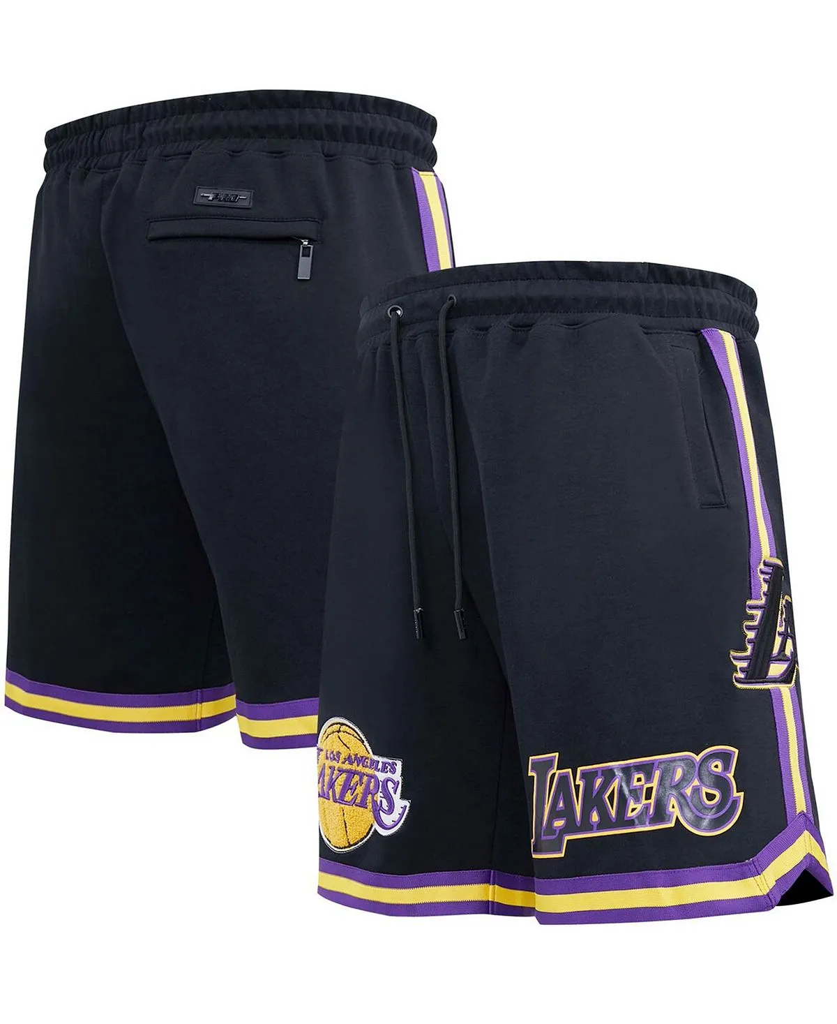 Los Angeles Lakers Pro Standard Men's Black Chenille Shorts, Black